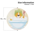 thumbnail image 3 of Pofeuu Corgi In The Shower Cap Bathing Print Leather Coasters Set of 6, Round Cups Mugs Mat Pad for Home Kitchen Heat Resistant Drink Coasters,Round Shape, 3 of 7