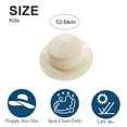 thumbnail image 2 of 52-54 cm circunferencia del sombrero sombrero para niños verano protector solar plegable sombrero de paja sombrero para el sol sombrero de copa plana sombrero para el sol de playa al aire libre, 2 of 5