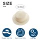 thumbnail image 2 of Sombrero de 52-54 cm de circunferencia, sombrero para niños, sombrero de paja plegable de verano con protección solar, sombrero para el sol, sombrero de copa plana, sombrero para el sol de playa al, 2 of 5
