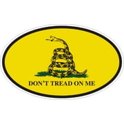 3.8 Inch Gadsden Oval Decal - "Don't Tread On Me"