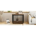 thumbnail image 2 of 31.5" Furniture Style Dog Crate for Small and Medium Dogs, Wooden Cage Indoor Kennel Furniture, Modern Dog Crate End Table with Double-Doors, Brown, 2 of 4