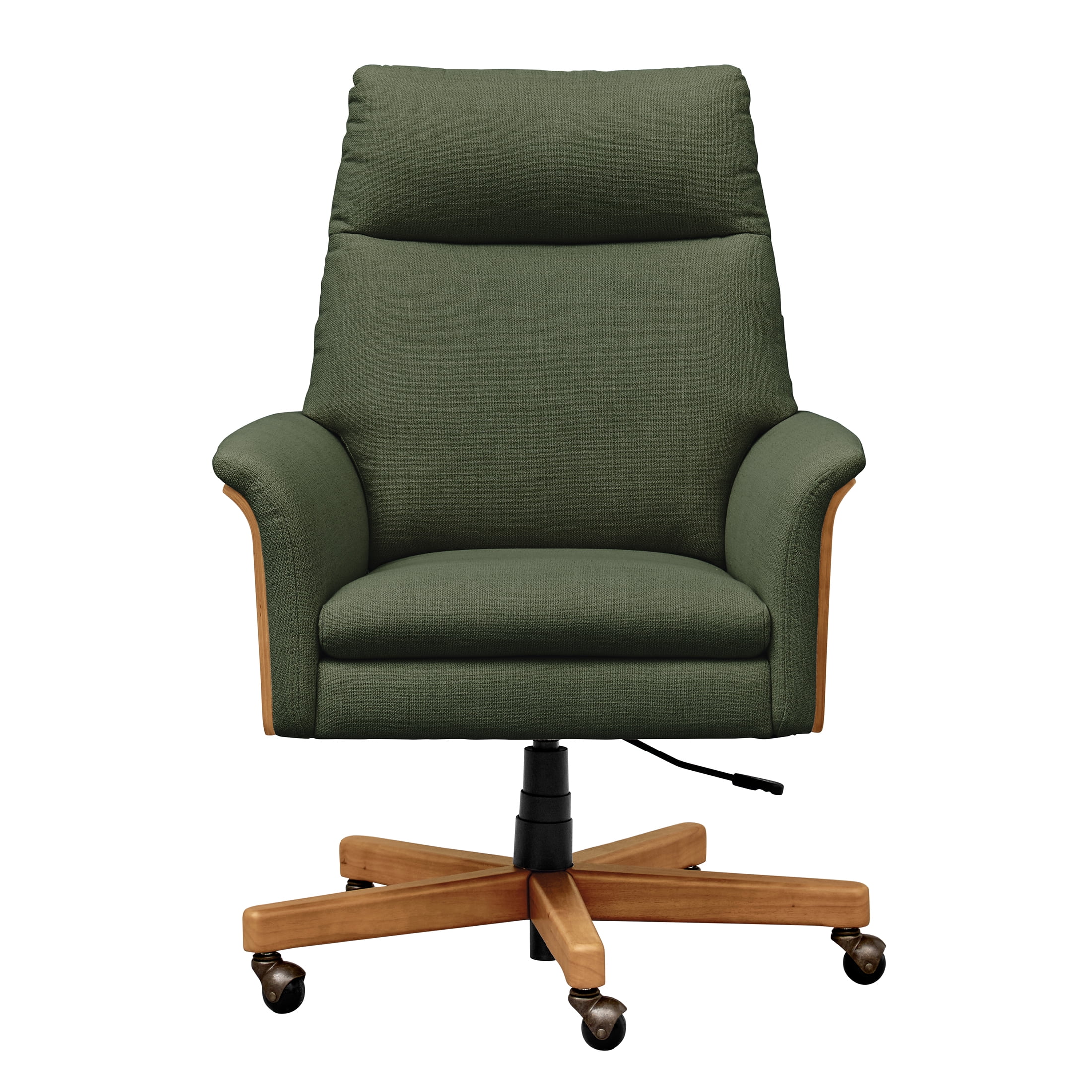 Better Homes & Gardens Juliet Tall Back Office Chair, Olive and Light Honey Finish