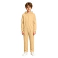 thumbnail image 3 of Norvella Boys Zip Up Jumpsuit Solid Hooded Long Sleeve Relaxed Fit One Piece Pajamas Halloween Costume Casual Outfit, 3 of 8
