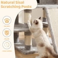 thumbnail image 5 of FOOWIN 70.8" Large Cat Tree, Multi-Level Cat Tower with Sisal Scratching Posts, Cat Activity Center Cat Play House, Gray, 5 of 9