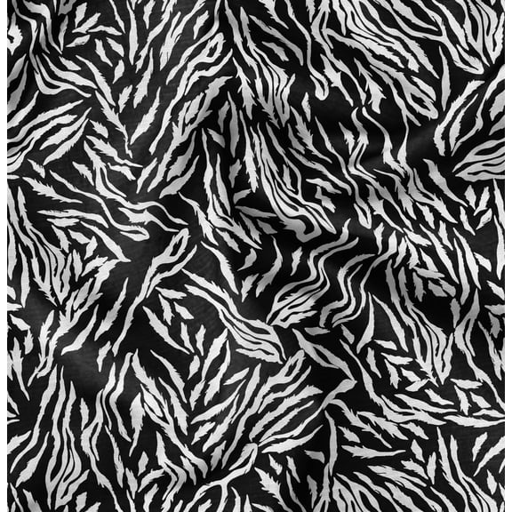 Soimoi Black Fabric - By the Yard - 42 Inch Wide - Animal Skin Fabric - Fierce and Exotic Textile for Fashion and Home Printed Fabric