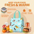 thumbnail image 5 of Cartoon Dog Insulated Lunch Bag for Women & Adults,Large Portable Soft Cooler Lunch Bag,Thermal Food Storage Tote with Pearl Cotton,8.66L,8.75x5.75x9.5 Inch, 5 of 6