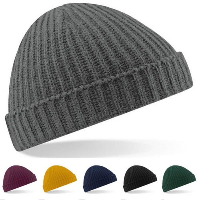 Plain Beanie Knit Ski Cap Skull Hat Warm Solid Cool Winter Cuff New Blank Beany