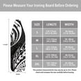 thumbnail image 5 of FKELYI Black Polynesian Flower Print Polyester Ironing Board Cover with Hook and Loop Fastener Straps Iron Padding Covers with Cozy Nose Pocket Home Accessories for Home Laundry, S, 5 of 5