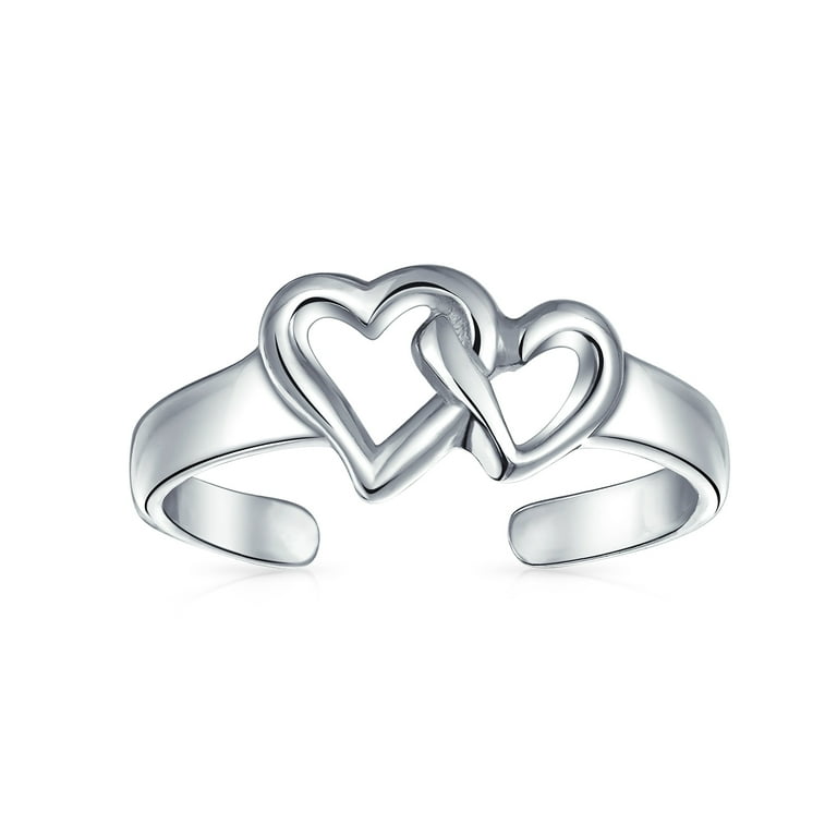 Sterling Silver Antiqued Double Love Knot Toe Ring Sterling Silver Antiqued Double Love Knot Toe Ring