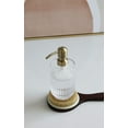 thumbnail image 5 of Rail19 Parisian Clear Fluted Glass Soap Dispenser - Refillable Lotion & Hand Soap for Kitchen and Bathroom, 10oz (Farmhouse Brass), 5 of 7