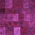 thumbnail image 1 of Ahgly Company Machine Washable Indoor Square Patchwork Purple Transitional Area Rugs, 8' Square, 1 of 4