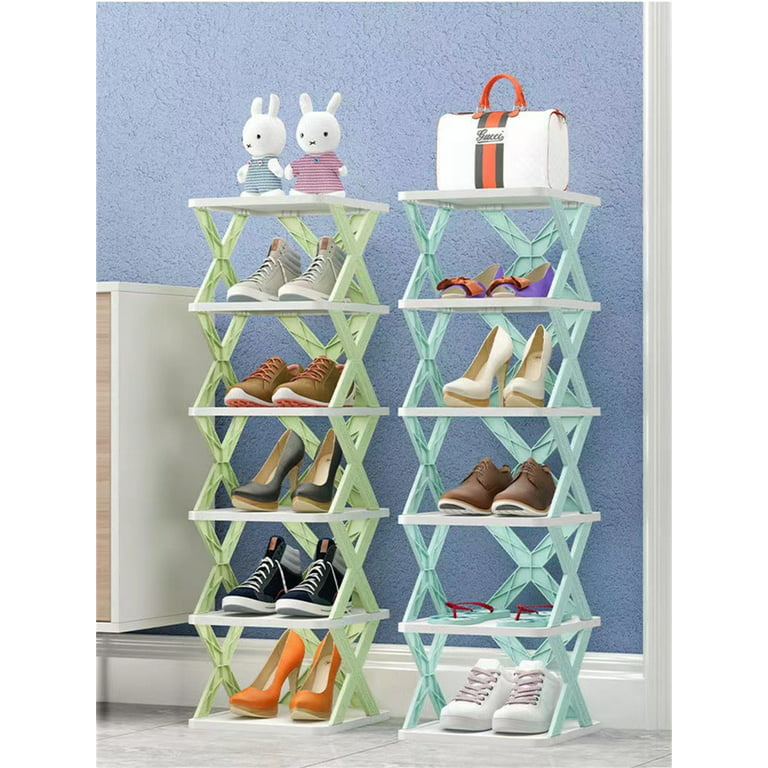Casewin Vertical Shoe Rack, Narrow Shoe Shelf, Slim Shelf for Shoes, Thin  Shoe Rack for Small Space, Tall Narrow Shoes Shelf 