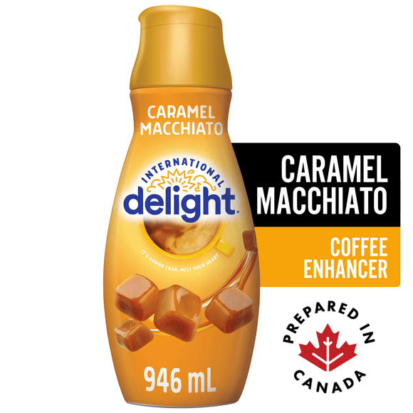 International Delight Coffee Creamer, Caramel Macchiato flavour, Coffee Whitener, 946ml Coffee Whitener