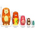 thumbnail image 2 of Muñecas de anidamiento rusas Matryoshka, juego de perro de madera para niños, juguetes hechos a mano, regalo de Navidad Afortunado Sencillez, 2 of 5
