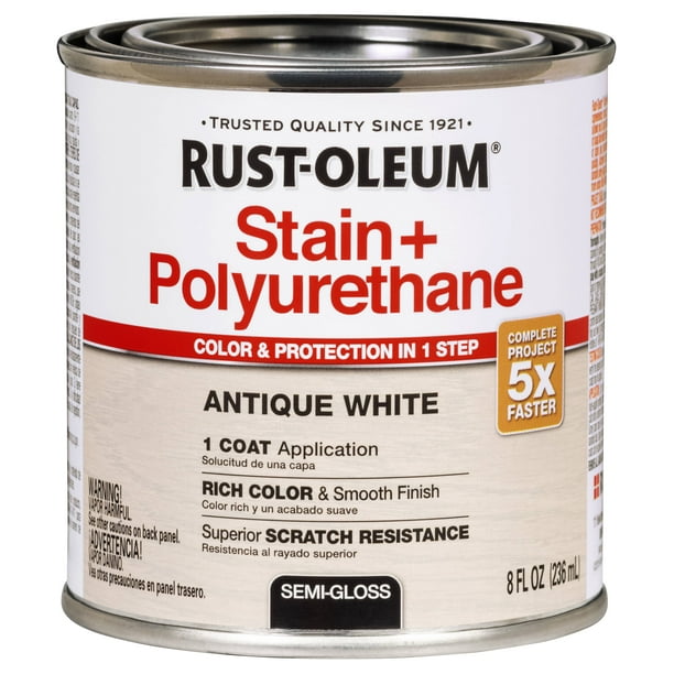 RustOleum Antique White RustOleum Stain & Polyurethane SemiGloss, HP