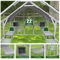 thumbnail image 3 of HighSound Catio Outdoor Cat Enclosure, Large Cat House for Multiple Cats with 7 Platforms, 2 Resting Box and 2 Bridges, Wooden Cat House Cage with Waterproof and UV Proof Cover, 111"L, Grey&White, 3 of 9