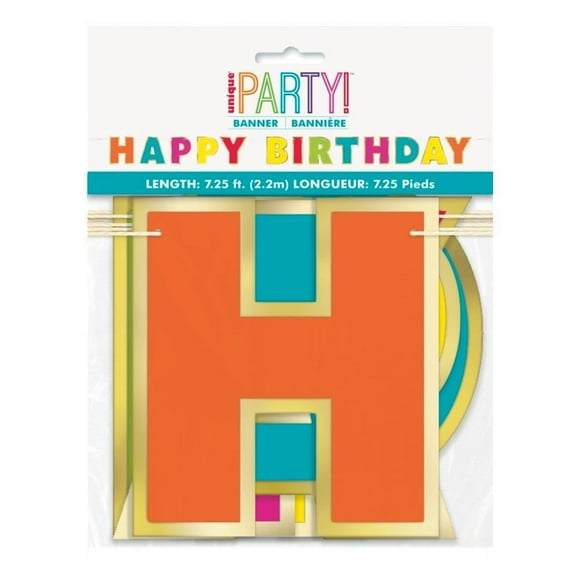 Letrero Unique Happy Birthday Foil