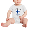 thumbnail image 2 of Everyone Loves an Finnish Girl Baby Romper Bodysuit For Boy Girl (White, 6-12 Months), 2 of 5