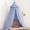 Blue White, variant on Gingham Plaid Bed Canopy, Green Yellow, Round | Soft Princess Bed Canopy with Ruffles, Vintage Circus Tent Canopy for Adult Bedroom, Reading Nook, Play Area & Home Decor