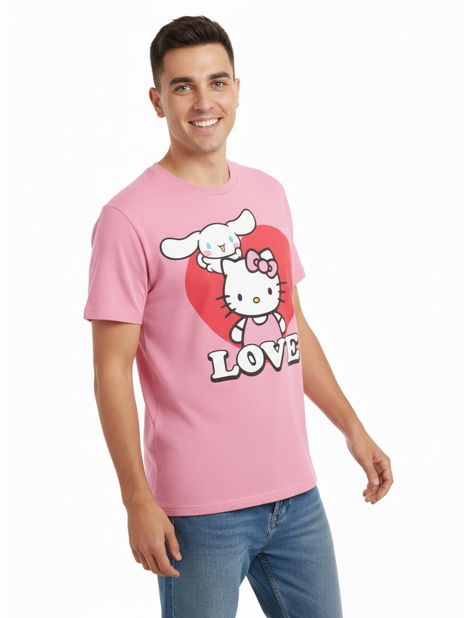 Sanrio, Men's & Big Men's Graphic Tee, Hello Kitty Bow, Sizes S-3XL