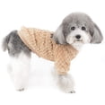 thumbnail image 5 of Jersey polar para perros/gatos pequeños, abrigos de invierno cálidos, jersey para mascotas, chaqueta para cachorros, camisa, sudadera (marrón, M), 5 of 5