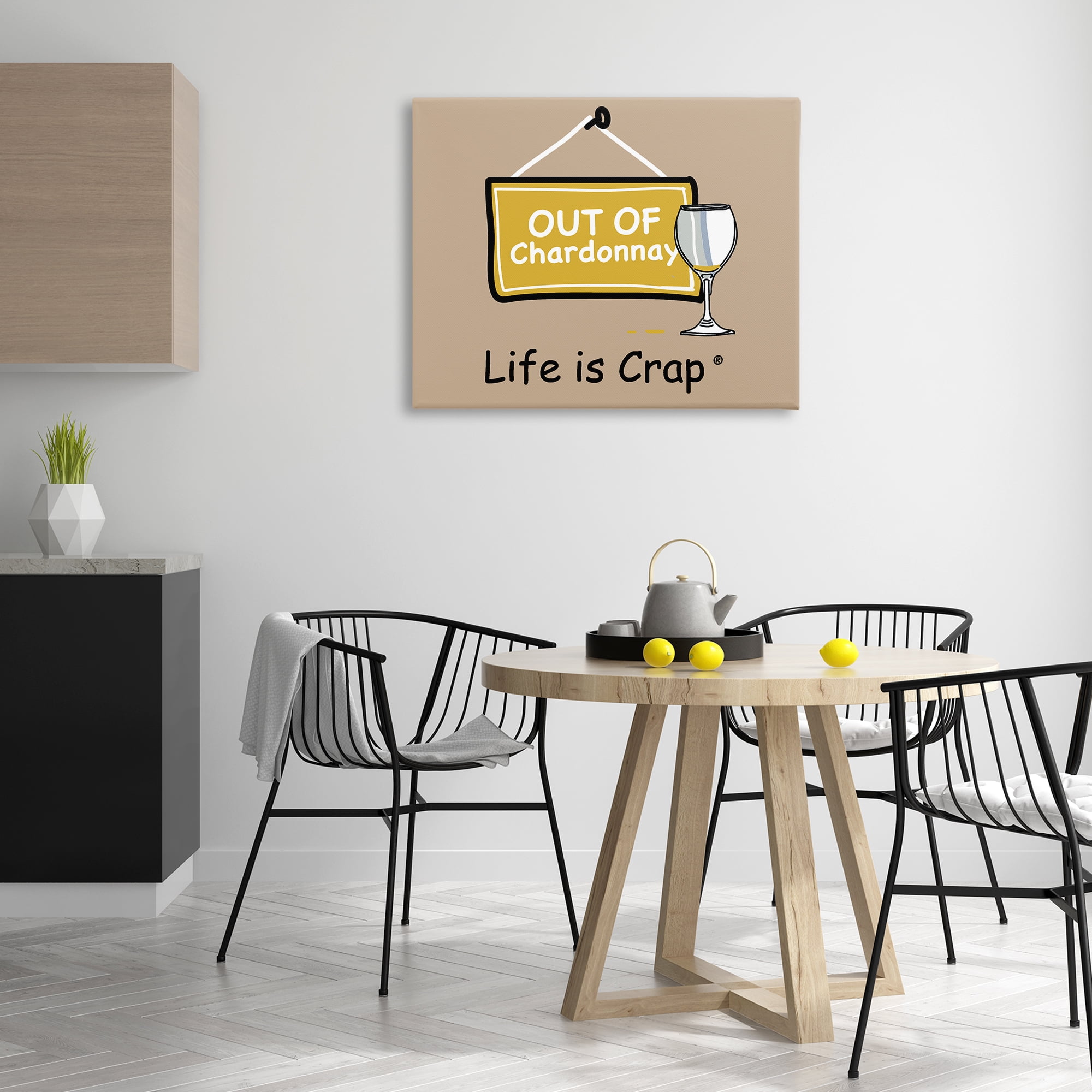 Stupell Industries Out Of Chardonnay Novelty & Humor Painting Wrapped Canvas Art Print Wall Art, 40 x 30