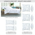 thumbnail image 3 of Michael Amini Lennox 6-Piece King Comforter Set in White, 3 of 10