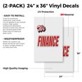 thumbnail image 2 of We Finance (2-PACK) 24" x 36" Vinyl Decals | Sign Insert Peel & Stick Decals Stickers Window Signs, 2 of 2