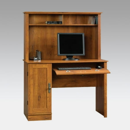 Hon Company Oak Desk - Sauder Harvest Mill Computer Desk with Hutch, Abbey Oak Finish