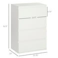 thumbnail image 3 of HOMCOM Commode de Chambre, Commode à 4 Tiroirs pour Chambre, Blanc, 3 of 9