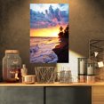 thumbnail image 1 of Coucher de Soleil sur Mer dans le Parc Olympique Côte - Grande Impression sur Toile, 1 of 3