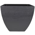 thumbnail image 3 of Tusco Products Modern 20 Inch Molded Plastic Square Planter, Black, 3 of 3