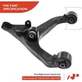 thumbnail image 4 of A-Premium Front Suspension Kit Control Arm Ball Joint Tie Rod End Compatible with Jeep Liberty 2002 2003 2004, 6-PC Set, Replace# 52088637AD, 52088637AE, 4 of 9