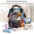 thumbnail image 5 of Pofeuu Bald Eagle Pilot Print Diaper Bag Backpack, Multifunction Travel Pack Maternity Baby Changing Bags, Large Capacity, Waterproof, 5 of 6