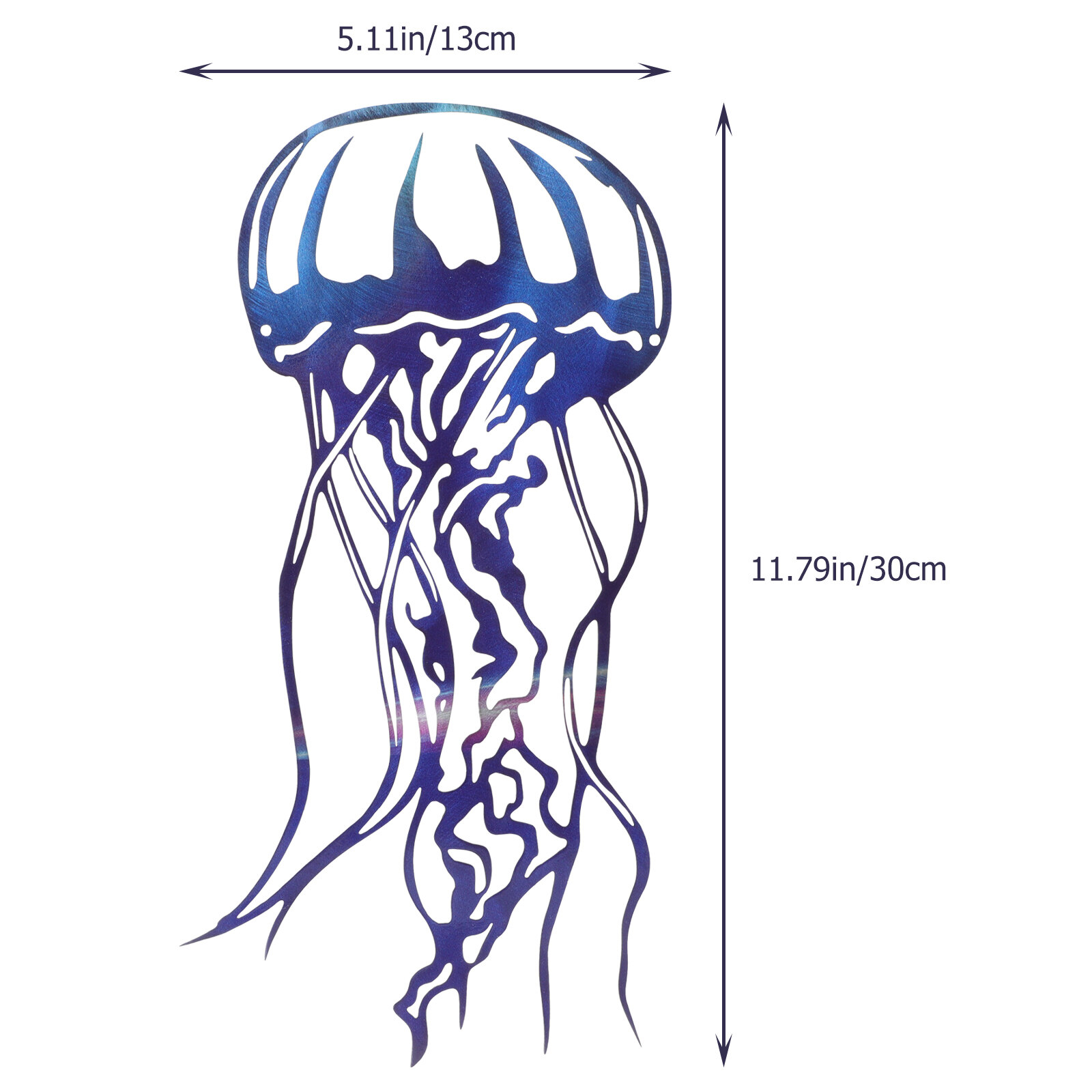 Metal Jellyfish Wall Decor Jellyfish Sculpture Mediterranean Style Wall