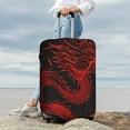 thumbnail image 5 of Cauagu Red Dragon On Black Print Travel Luggage Cover,Travel Dust-proof Suitcase Cover Softside Suitcase Protector for 18-32inch,Not Included Suitcase, 5 of 8