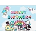thumbnail image 1 of Sanrio-telón de fondo de Hello Kitty para cumpleaños, bonito telón de fondo de dibujos animados Kuromi, decoración de fiesta, Kawaii, Anime, cortina, regalo para niños, 1 of 4