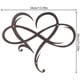 thumbnail image 1 of Decoración de pared de acero con corazón infinito, arte de pared de metal, adornos de dormitorio en casa, letrero de pared de amor para decoración de boda en casa, 14x11 pulgadas 35x29cm Muyoka Hogar, 1 of 4