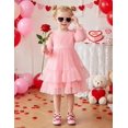 thumbnail image 4 of Arshiner Toddler Girls Tiered Tutu Dress Fall Formal Party Birthday Princess Long Sleeve Tulle Dresses, 4 of 6