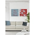 thumbnail image 3 of MuralMax Home Family Blessing Inspirational Bible Verse - Modern Blooming Poppies Floral Canvas Art - Wall Decor For Living, Dining Rooms & Master Bedroom Color Silver Blue - Set of 2 - Size-30x30, 3 of 5