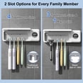 thumbnail image 6 of UV Toothbrush Holder, Rechargeable Tooth Brush Smart Cleaner with Light Cleaning Air Drying, 4 Slots & Timer Function Wall-Mounted Holder for Bathroom, 6 of 9