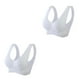 thumbnail image 4 of Sujetador Bralette sexy y transpirable Qarigey para mujer sin costuras Push Up Blanco XXXL 2piezas, 4 of 6