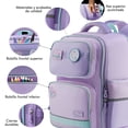 thumbnail image 3 of Mochila escolar SQbags con parches Purple, 3 of 5