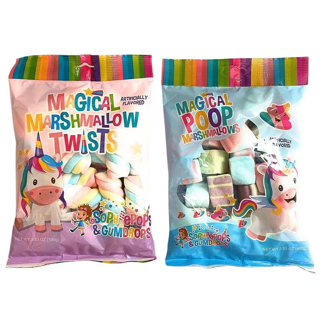 Magical Poop Marshmallows and Magical Marshmallow Twists Unicorn