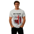 thumbnail image 3 of 250 Anniversary USA Shirt Unisex Soft Breathable Short Sleeve Casual Couples Matching Tee Mens 4Th of July T Shirts Light Gray L, 3 of 4