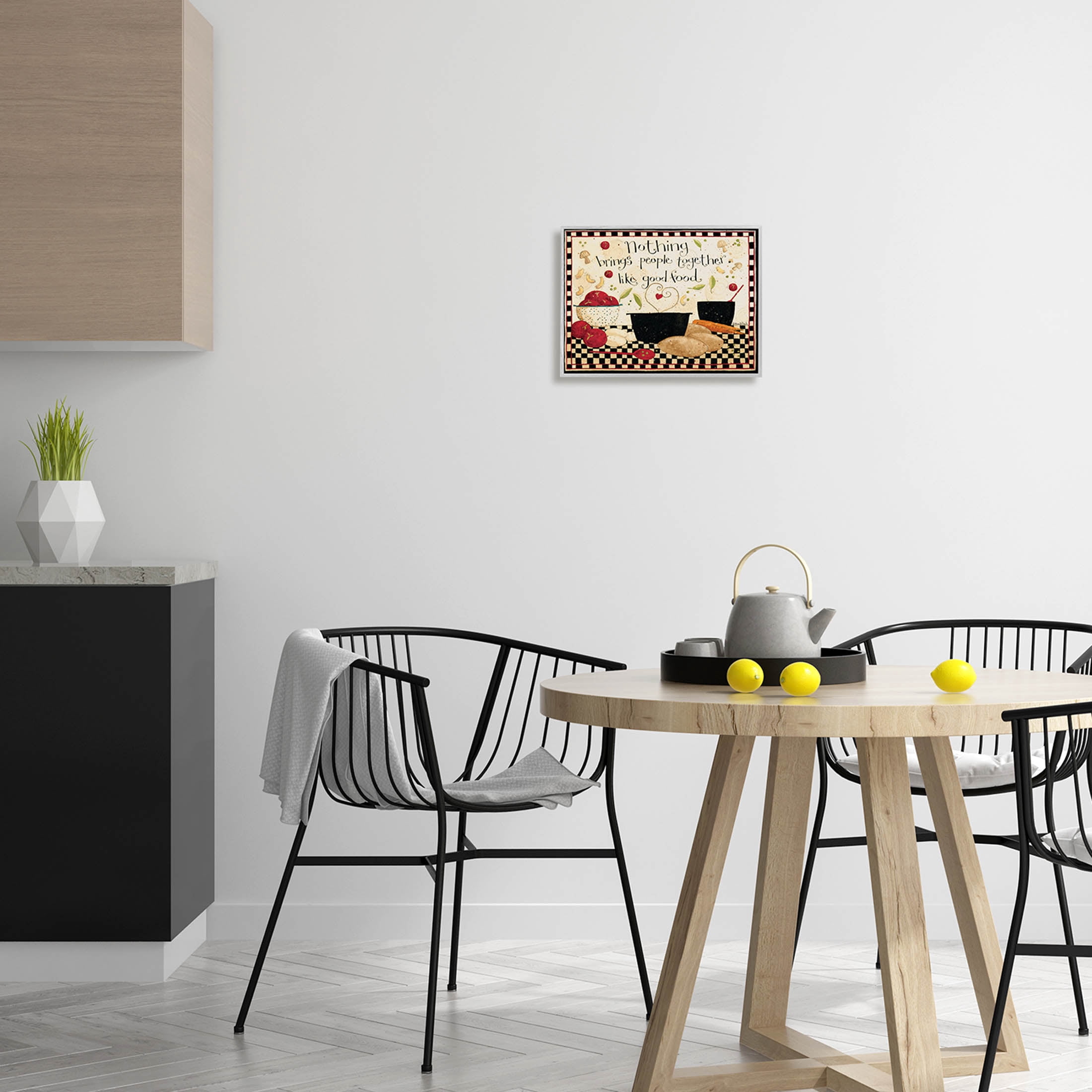 Good Food Brings People Together Phrase Food & Beverage Graphic Art Gray Framed Art Print Wall Art