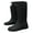 Black, variant on Mens Rubber Rain Boots Mid Calf Waterproof Insulated Muck Boots Outdoor Garden Boots for Men