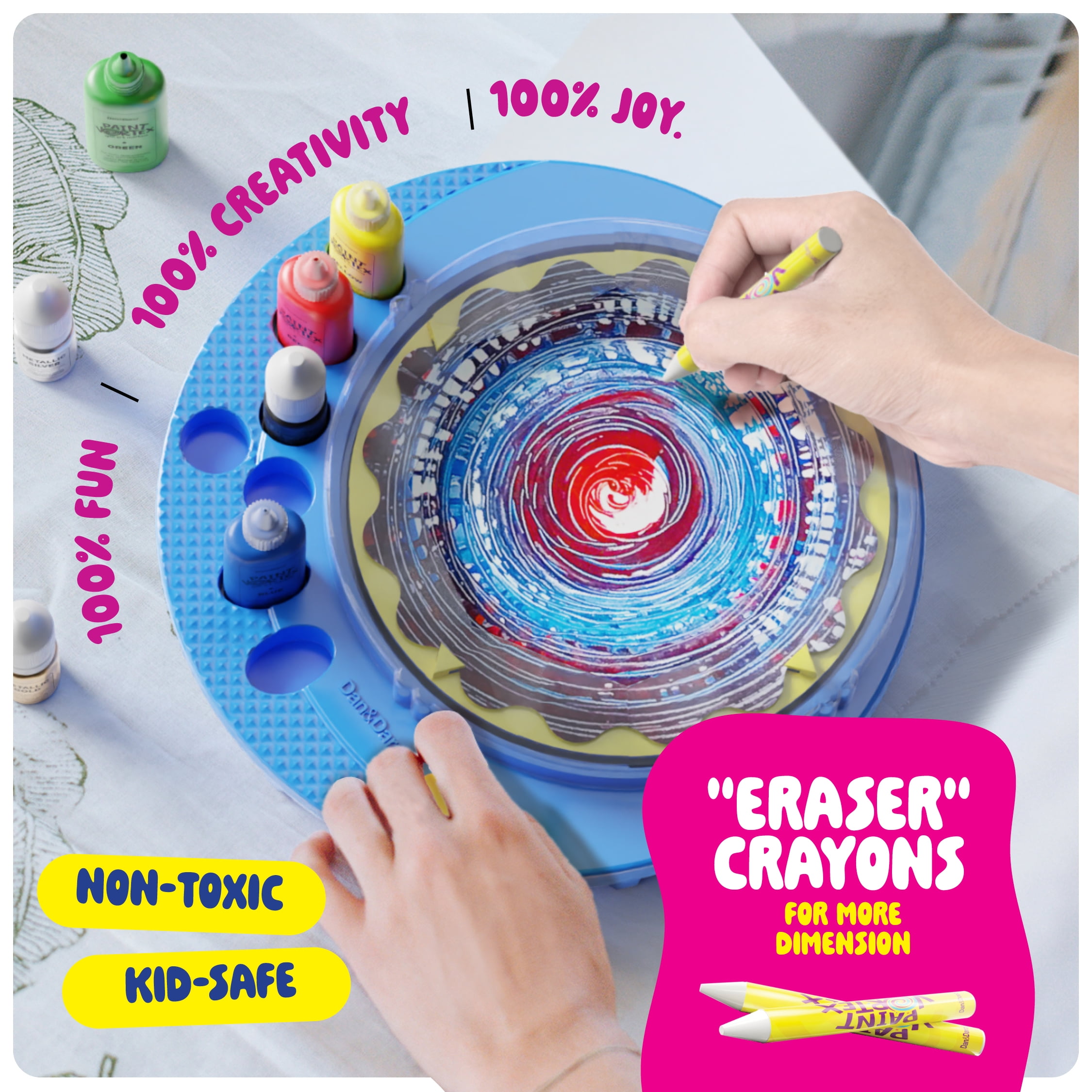 Spin Art Paint Kit for Kids - Gifts for Girls & Boys - Arts & Crafts Kit for Kids - Spin Art Machine