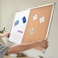thumbnail image 2 of White Board & Bulletin Cork Board 35 x 24 Inch, Combination Dry Erase Whiteboard Magnetic with Aluminum Frame, 2 of 7