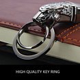 thumbnail image 2 of Qarigey Llavero Animal Head Impreso Patrón Llavero A prueba de decoloración Resistente al desgaste Broche de metal Snap Hook Holder Accesorio Hombres Accesorios de disfraces Negro Qarigey AP014080-02, 2 of 6